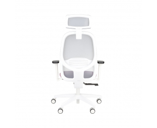 Kancelárska stolička s podrúčkami Nedim WS HD - ružová / sivá / biela
