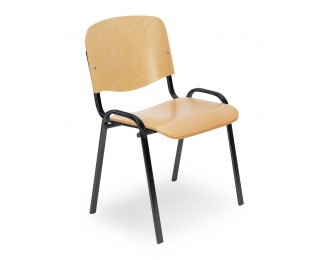 Konferenčná stolička Iso Wood - buk / čierna