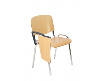 Konferenčná stolička so stolíkom Iso Wood - buk / chróm
