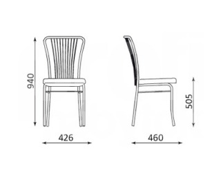 Jedálenská stolička Neron - chróm / sivá látka (C38)