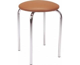 Stolička bez operadla Tiko Chrome - chróm / V-49 hnedá Stolička bez operadla Tiko Chrome - chróm / V-49 hnedá