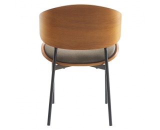 Jedálenská stolička Nuria - hnedá / jaseň / čierna