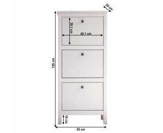 Botník (skrinka na topánky) Olje 3K - biela