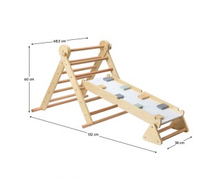 Montessori Piklerovej trojuholník 3v1 Oprin - prírodná / mix farieb