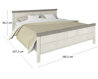 Manželská posteľ s roštom Orentano 160 - pino aurelio / madagascar / nelson