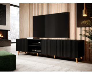 TV stolík Pafos 200 4D - čierna