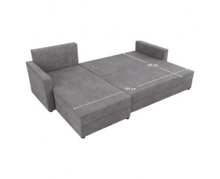 Rohová sedačka s rozkladom Paulita New L/P - sivá