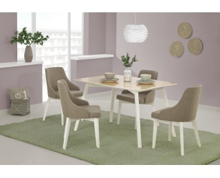 Jedálenský stôl Petrus - buk / biela