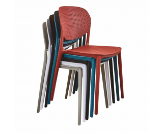 Plastová stolička Fedra - červená