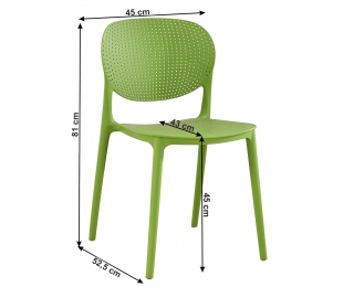 Plastová stolička Fedra - zelená