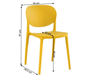 Plastová stolička Fedra - žltá