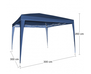 Rýchlorozkladací záhradný altánok Pogy 300x300 cm - modrá