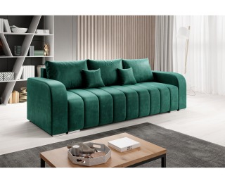 Rozkladacia pohovka s úložným priestorom Porima - smaragdová