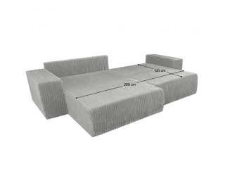 Rohová sedačka s rozkladom Prema Roh Uni L/P - svetlosivá