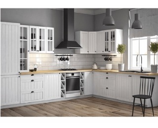 Potravinová skriňa Provance D60P L - biela / sosna Andersen