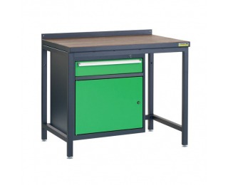 Pracovný stôl PSS01D/L3 - grafit / zelená