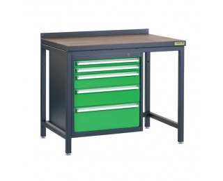 Pracovný stôl PSS01D/L5 - grafit / zelená