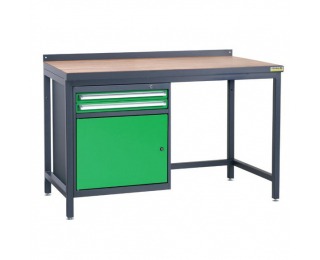 Pracovný stôl PSS02D/L2 - grafit / zelená