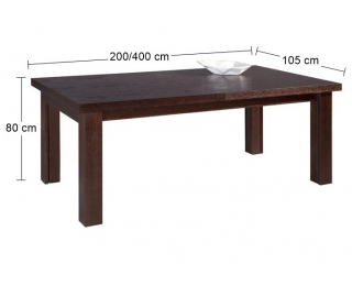Rozkladací jedálenský stôl Kuba II 200/400 - drevo D16
