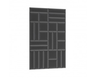 Obdĺžnikový čalúnený panel na stenu Quito 15x60 cm - čierna