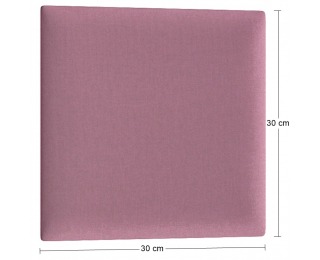 Štvorcový čalúnený panel na stenu Quito 30x30 cm - ružová
