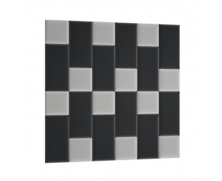 Obdĺžnikový čalúnený panel na stenu Quito 30x60 cm - čierna