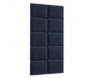 Obdĺžnikový čalúnený panel na stenu Quito 40x50 cm - modrá