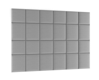 Obdĺžnikový čalúnený panel na stenu Quito 40x50 cm - svetlosivá