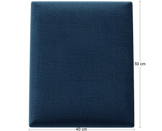 Obdĺžnikový čalúnený panel na stenu Quito 40x50 cm - tmavomodrá