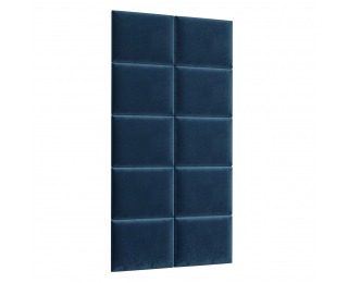 Obdĺžnikový čalúnený panel na stenu Quito 40x50 cm - tmavomodrá
