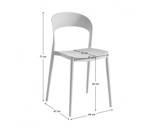 Stohovateľná stolička Radana New - biela