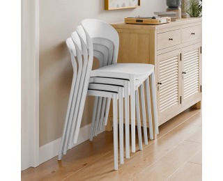 Stohovateľná stolička Radana New - biela