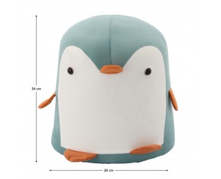 Taburet v tvare tučniaka Raino - modrá / biela