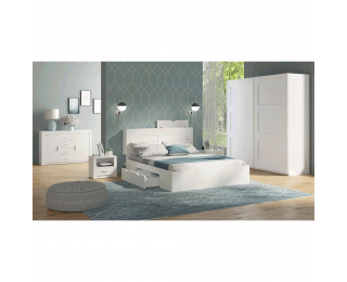 Manželská posteľ s úložným priestorom Ramiak 160x200 cm - biela