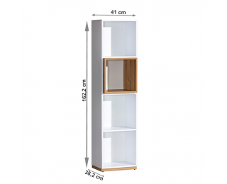 Regál Knox E8 - biela / orech select