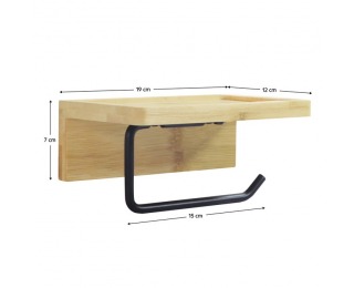 Držiak na toaletný papier Rekusi - hnedá / čierna