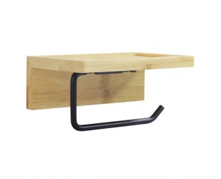 Držiak na toaletný papier Rekusi - hnedá / čierna