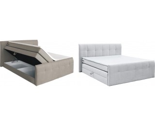 Čalúnená manželská posteľ s matracmi Milano 180 - grafit (comfort)