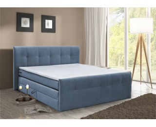 Čalúnená manželská posteľ s matracmi Milano 180 - grafit (comfort)