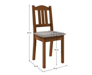 Jedálenská stolička (2 ks) Rendy K3 - bronz hnedý / svetlosivá