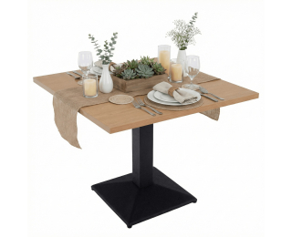 Jedálenský bistro stôl Rinaldo Typ 1 70x70 cm - dub sonoma / čierna