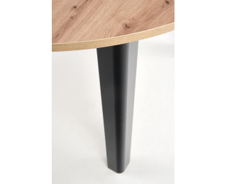 Okrúhly rozkladací jedálenský stôl Ringo - dub artisan / čierna