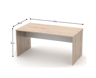 Písací stôl Rioma Typ 16 - san remo / biela