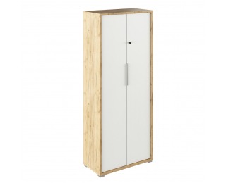 Dvojdverová šatníková skriňa so zámkom Rioma Typ 31 - dub artisan / biela