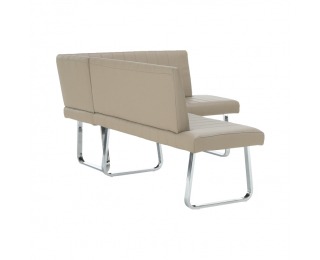 Rohová lavica do kuchyne Emori Set L - sivohnedá