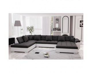 Rohová sedačka U Atoso U L - biela / tmavosivá Rohová sedačka U Atoso U L - biela / tmavosivá