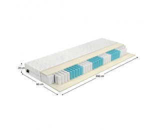 Obojstranný taštičkový matrac Rolko 80x200 cm - biela