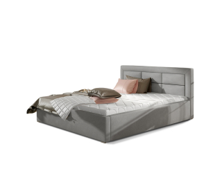 Čalúnená manželská posteľ s roštom Rovigo 140 - svetlosivá (Paros 05)