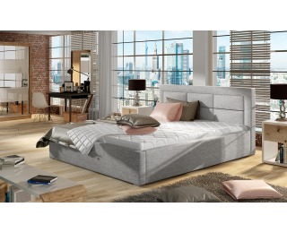 Čalúnená manželská posteľ s roštom Rovigo 160 - svetlosivá (Sawana 21)