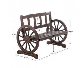 Záhradná lavička Saba Typ 1 - hnedá